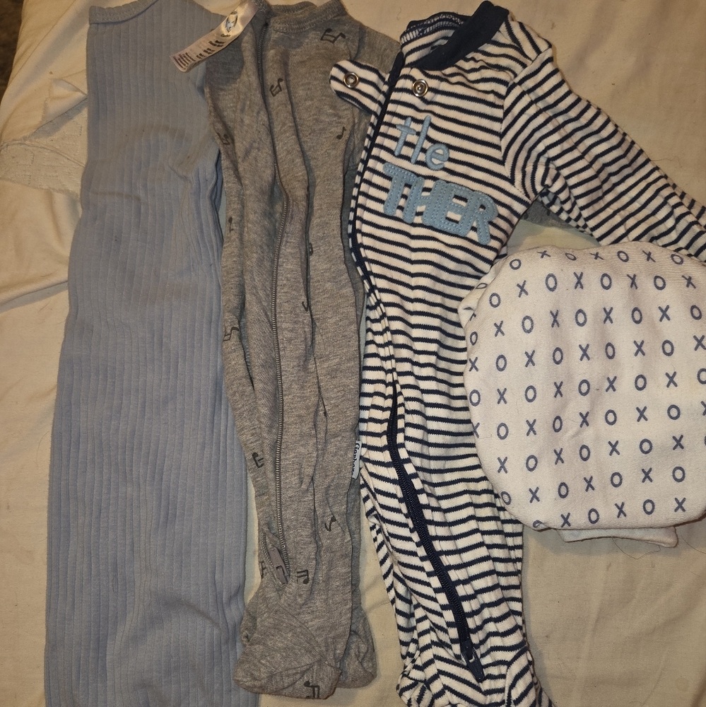 Carter's Blue and Gray Kids Pajamas Set